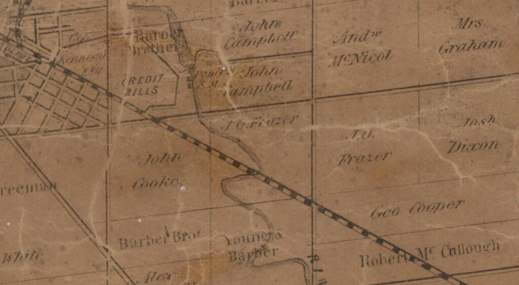 County Map of Halton County 1858